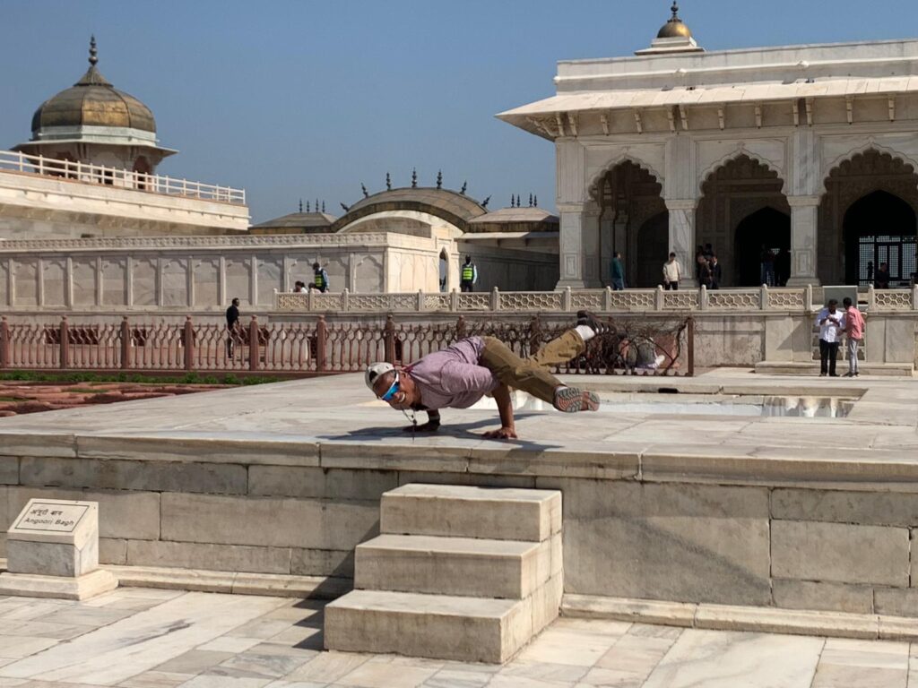 Yoga at Taj Mahal